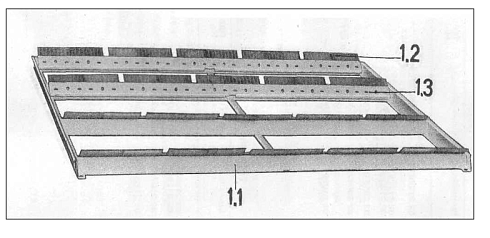 Рамка щеточная К 547/К 527 НРС (в сборе со скребками): купить в Воронеже