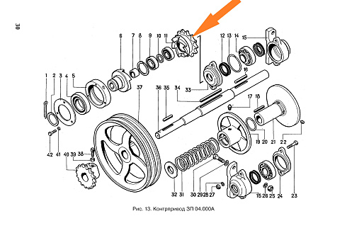 Звездочка ЗП 04.302 (z=13, t=25,4): купить в Воронеже