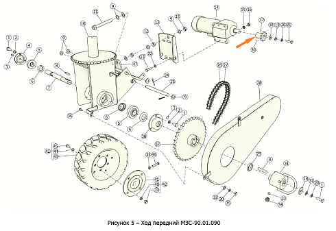 Звездочка малая МЗС-90.01.634 (z=12, t=19,05 внутр.ф=25 мм): купить в Воронеже
