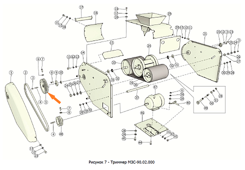 Шкив МЗС-90.02.190 (Фвнеш.=254мм, Фвнутр.=30мм, 2-х рч., сеч. С(В)): купить в Воронеже