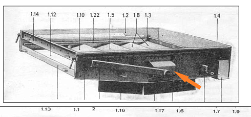 Кронштейн (ухо) верхнего решетного стана К 527: купить в Воронеже