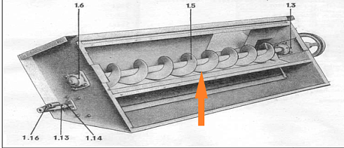 Шнек питающий К 527, К 547 (l=1780 мм. Ф=30/35): купить в Воронеже