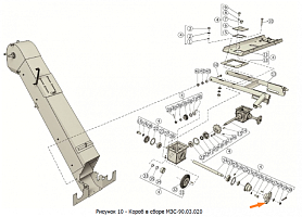 Звездочка МЗС 03.000.204 (z=10, t=38,0, внутр.ф=25 мм Н023.211-02): купить в Воронеже
