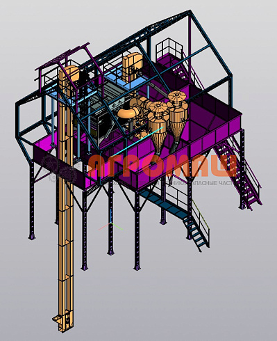 Металлоконструкция: Трехбункерный Т-образный: купить в Воронеже