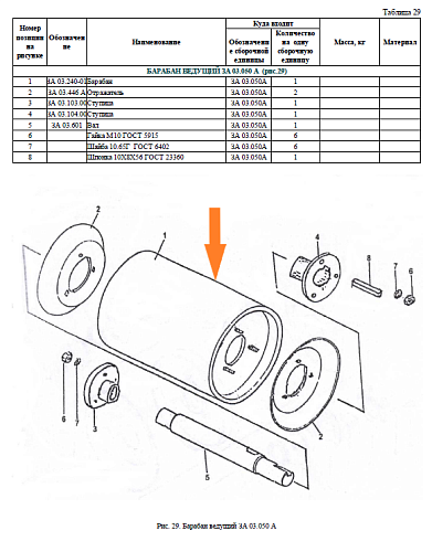 Барабан ведущий ЗА 03.050 (ПЗТ 11.010): купить в Воронеже