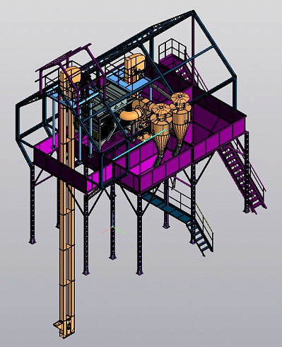 Металлоконструкция: Трехбункерный Т-образный: купить в Воронеже