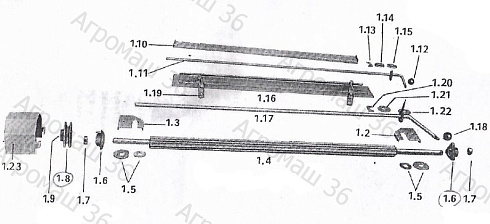 Вал ворошильный (питающий) К 531: купить в Воронеже