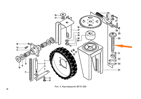 Винт ЗП 01.070 (ход передний): купить в Воронеже